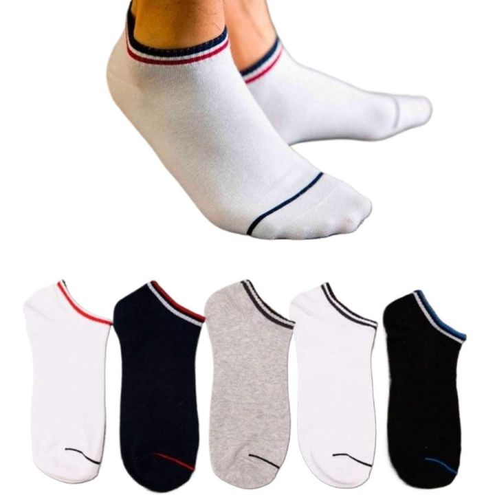 Cotton And Nylon Ankle Socks For Men - Available in 3 Pairs and 5 Pairs Set