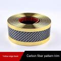 【Alizeker Mall】1 Meter Carbon Fiber Rubber Strip For Car Door Pedal Trim Bumper Door Sill Protector Edge Car Styling.
