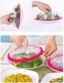 Microwave Oven Plate Cover Splatter Guard Non Stick Plastic Clear Dish Lid Food Cover Hob Dust Cover Lid (1 PC) - Kitchen Accessories - Pitha Maker.