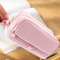 Large Capacity Pencil Case Pencil Pouch Pen Bag For School Stationery And Travel Pink. 