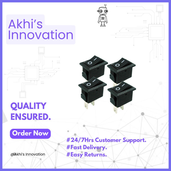 6A Mini On Off Switch 5Pcs Combo Pack