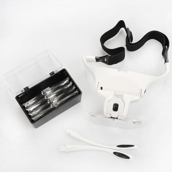 5%20Lens%20Adjustable%20Headband%20Magnifying%20Glass%20Magnifier%20With%20LED%20Light%20lamp%20Magnifying%20Glasses%20For%20False%20Lashes%20Eyelash%20Extension%20-%20Image%204