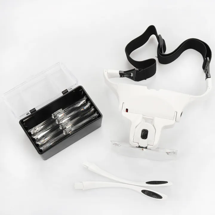 5%20Lens%20Adjustable%20Headband%20Magnifying%20Glass%20Magnifier%20With%20LED%20Light%20lamp%20Magnifying%20Glasses%20For%20False%20Lashes%20Eyelash%20Extension%20FeeoiF%20-%20Image%204