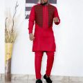 African Traditional Clothing for Men Dashiki Printed Coats Ankara Pants 2 Piece Set Tribal Suit Jacket Bazin Riche A2116061. 