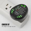 KOGEEK Advanced RCD Electric Socket Tester Automatic Neutral Live Earth Wire Testing Circuit Polarity Detector Wall Breaker Finder Electric Leakage Test with Voltage Backlight Display.