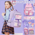 New Elementary School Student Melody School Bag Girls Grade 1-6 Cute Large Capacity Load Reduction Children's Backpack Female 3. 