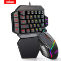 Redthunder One-Handed Mechanical Gaming Keyboard RGB Backlit Portable Mini Gaming Keypad Game Controller For PC PS4 Xbox Gamer. 