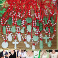 Organic Glass Popular Red Rope Beaded Pendant Wholesale Price All-Match Multiple Necklace Imitation Stone Mala Stall Temple Exhibition Hot Selling Jewelry Accessories Birthday Wedding Engagement Bridal Party Unique Gift Item for Ladies/Gents Green Color. 