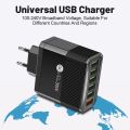 USB Charger 6 Ports 30W Fast Charging Phone Power Adapter Quick Charge 3.0 Wall Charger For iPhone 15 14 Samsung Oneplus Xiaomi.