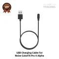Noise ColorFit Pro 4 Alpha Magnetic Charging Cable 2 Pin High Quality USB Charger Cable USB Charging Cable Dock Bracelet Charger for Noise ColorFit Pro 4 Alpha Smart Watch. 