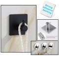 1PC Metal Hooks Strong Self Adhesive Hook Bathroom Stainless Steel Hook Wall Hangers Coat Towel Rustproof Hooks Kitchen Hardwar.