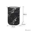 [Miskulu] Oxford Clothes Basket Storage Bin Blanket Organizer Easily Carry with Handle Foldable Laundry Hamper for Camping Home Nursery Hotel Bedroom. 