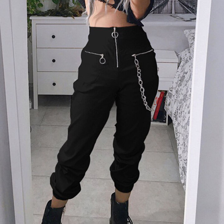 Black%20Streetwear%20Women%20Casual%20Pants%20Gothic%20Punk%20Grunge%20Harem%20Pants%20With%20Chains%20Black%20Female%20Long%20Trousers%20-%20Image%202