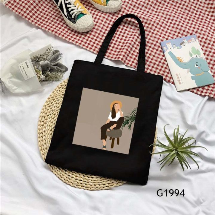 %E3%80%90Good-Love%20Store%E3%80%91%EF%BC%88NEW%EF%BC%89Aesthetic%20Art%20Canvas%20Tote%20Bag%20Pic%20Print%20Storage%20Bags%20Black%20Bags%20-%20Image%206