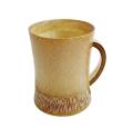 Natural Golden Bamboo Teacup 130 ml. Decorative Collection for Office, Drawing Room.Unique Collection of Indian Ancient Handicraft. Pack of 4. 