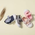 Baby toddler shoes for girls floral bow princess shoes Velcro soft sole breathable indoor shoes for kids canvas shoes. 