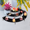 Qiunery Dessert Cupcake Stands Set Of 3 Cup Cake Treat Stand 3 Tier Acrylic Cupcake Stand Display Shelves Riser Dessert Display Tower For Party Wedding Collectibles Figures.