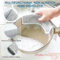 12 Pcs Magic Cleaning Cloth Kitchen Dishwashing Towel Metal Steel Wire Cleaning Rag For Dish Pot Cleaning Tools-Dhaka shopping zone-Dish Cloth & Towels. 