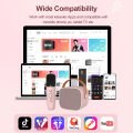 Mini Karaoke Machine Bluetooth Speaker with 2 Wireless Microphone Portable Karaoke Speaker Set MP3 Player for Kids Adults KTV.
