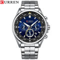 CURREN /CARREN 8399 Steel Band Watch Minimalist Calendar Large dial Business Watch Waterproof Men's Fashion. 