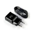 Samsung Adaptive Fast Charger For Samsung Galaxy S3 S4 S5 S6 S6 EDGE S7 S7 Edge Quick Charge Power Adapter With Micro USB Cable - Black. 