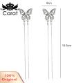 Carat Pendant Earrings Geometric Luxury Shining Butterfly Tassel Earrings. 