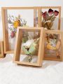 Wood Dried Flower Picture Frame Home Decor Transparent Picture Frame. 