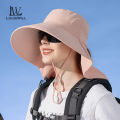 LouisWill Women Sun Hat Sun Protection Hat Big Wide Brim Hat Casual Sport Sun Hats Portable Beach Cap Large Brim Cap Sun Protection Cap UV Protection Straw Hats With Windproof Rope for Outdoor Travel.