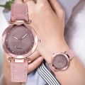 Luxury Women Watch Starry Sky Dial Leather Band Quartz Watch Wrist Watches Bracelet Set No Box reloj mujer. 