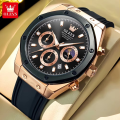 Olevs 9911 TPU Silicone Chronograph Wrist Watch For Men.