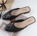Heli Shark Women's Summer Pointed Toe Half Slippers New Fashion Solid Color Outerwear Casual Baotou Slip-On Flat Women's Shoes. 