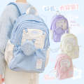 RosyPosy Soft Cream Star Drawstring Student Large Capacity Backpack Stationery Storage Computer Bag. 