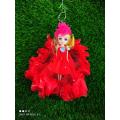 Mini Doll Beautiful Dressed With Key Ring, Cell Phone Charm, Baby Toy, Hanging With Purse Or Kids bag. 
