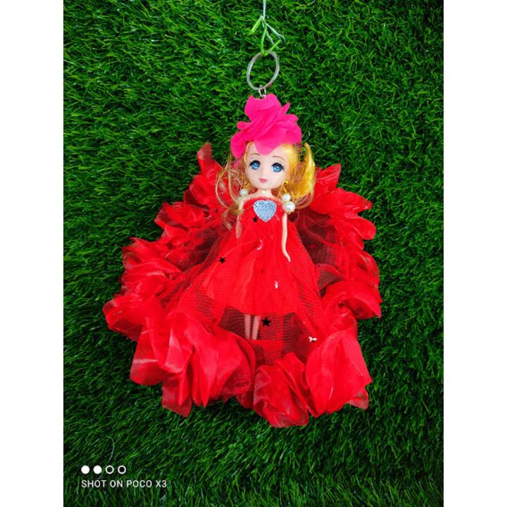 Mini Doll Beautiful Dressed With Key Ring, Cell Phone Charm, Baby Toy, Hanging With Purse Or Kids bag