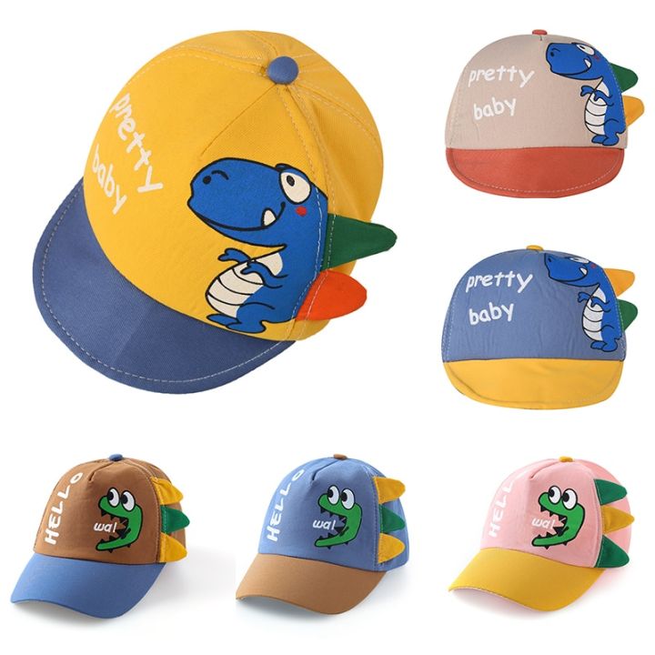 Cute Newborn Baseball Cap Summer Baby Bucket Hat Dinosaur Color Outdoor Beach Kids Baby Boy Girl Sun Hats Bonnet