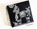 Papertree Black Sketchbook, Wiro Bound, Size 6" x 6" Inches, 200GSM (40 Sheets) 80 Pages.