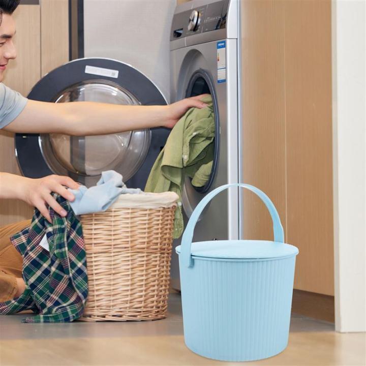 Storage%20Bucket%20Lid%20Bins%20Buckets%20Handles%20Basket%20Round%20Plastic%20Tub%20Household%20Small%20Stool%20Closet%20Storage%20Box%20Snack%20Storage%20Bucket%20-%20Image%203