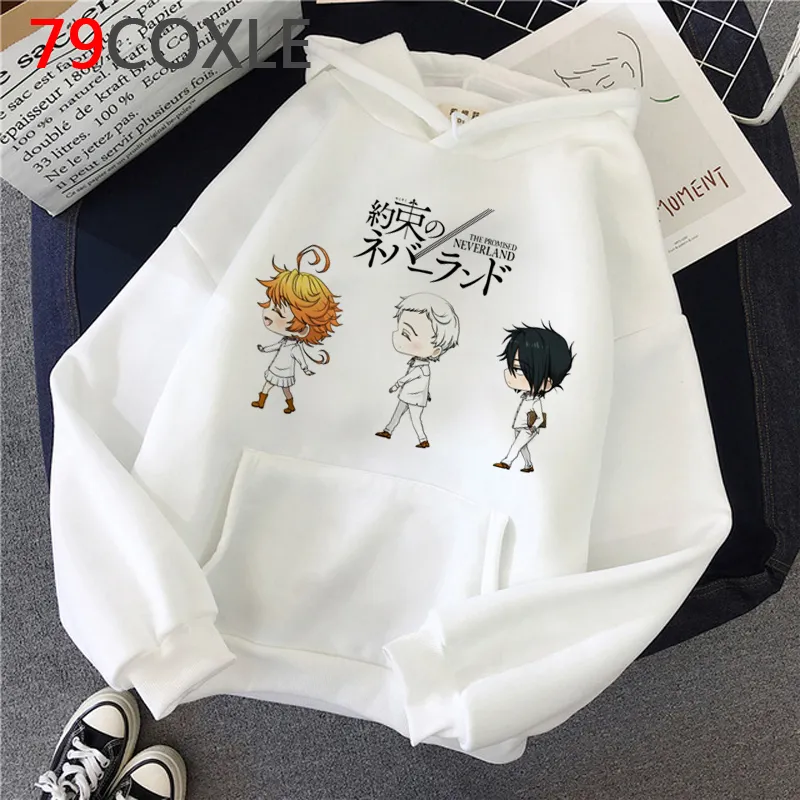 The Promised Neverland Hoodies Sweatshirt Men Harajuku Japanese