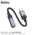 HOCO UPA32C Type-C smart digital Hoco audio converter to 3.5MM Type-C Digital 3.5 Audio Adapter Type C Audio Adapter Converter Type C Converter Type C to 3.5mm Female Sound Adapter.