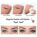 Magnetic liquid Eyeliner And Magnetic False Eyelashes No Glue Natural Lasting Handmade Eyelash Makeup Tool Set TSLM1. 