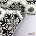 Cushion Cover Black & White (14"x14") Only Cover, Set of 5. 