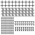 KOGEEK 250/200 Pieces Irrigation Fitting Kit Drip Irrigation Barbed Connectors Compatible with 1/4 Inch Water Hose Connectors for Garden Lawn Drip Systems(30 4-Way Coupling, 30 Elbows, 90 Straight Barbs, 30 End Plug, 70 Tees). 