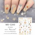 National tide, Chinese ancient style, phoenix, nine-tailed fox demon, bamboo, Dunhuang flying nail art stickers, Tang Dynasty beauties.