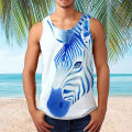 Mens Hawaiian Tank Top Male Casual 3D Coconut Tree Leaf Printed Summer Sleeveless Shirt Clothing Bodybuilding Tanks Casual Vest. 
