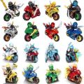 Cross-border compatible LEGO ninjago minifigure bricks building motorcycle building blocks educational toys gift doll boys. 