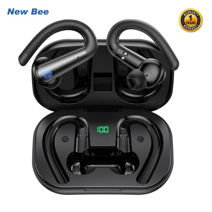 New Bee X13 Wireless Earbuds Sport TWS Bluetooth Headset 40Hrs Earphones with Mic IPX6 Waterproof Earpiece with LED Display