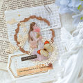 RHS Online 10PCS Whispering Among Flowers Series Hollow Out Border Card Material Paper Package DIY Journaling Planner Diary Crafts Scrapbooking. 