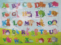 English, ABCD Wooden Alphabet Puzzle Board For 1-3 Years Old Girls and Boys For Learning- 60pcs Puzzle. 