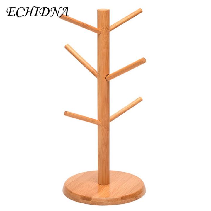 Wooden%20Cup%20Holder%20Wooden%20Cup%20Holder%206%20Hooks%20Mug%20Tree%20Heavy%20Duty%20Multifunctional%20Tea%20Coffee%20Organizer%20Stand%20Storage%20Drain%20Rack%20Coffee%20Cup%20Drain%20Rack%20-%20Image%203