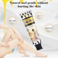 DISAAR Honey With Milk Hair Removal Cream 100ml -Hair Removal Cream 24k Gold Essence Collagen Argan Oil 3 Minutes Quick & Easy To Use Face Body Legs Depilating Moisturizing 100ml/3.38fl.oz (Honey With Milk).